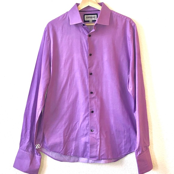 Express Other - Express Fitted Light Purple Button Up Dress Shirt
